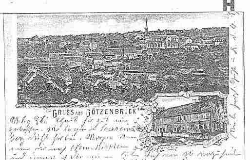 Ville de GOETZENBRUCK Carte postale ancienne