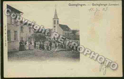 Ville de GUINGLANGE Carte postale ancienne