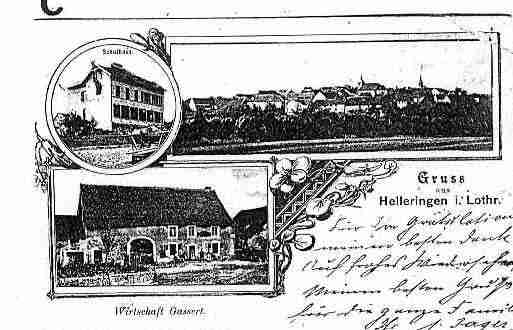 Ville de HELLERINGLESFENETRANGE Carte postale ancienne