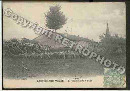 Ville de LACROIXSURMEUSE Carte postale ancienne