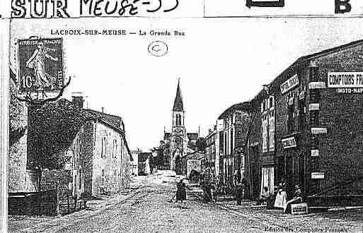 Ville de LACROIXSURMEUSE Carte postale ancienne