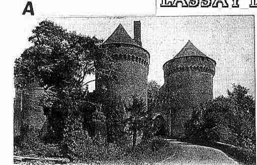 Ville de LASSAYLESCHATEAUX Carte postale ancienne