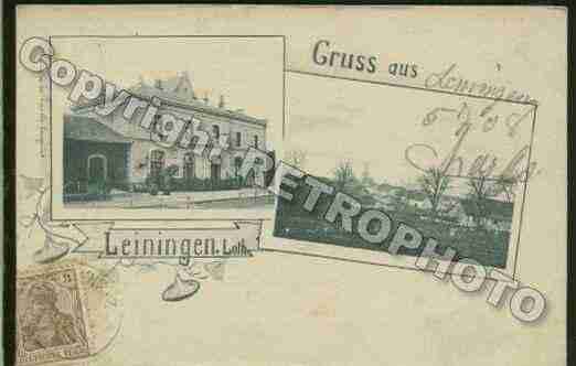 Ville de LENNING Carte postale ancienne