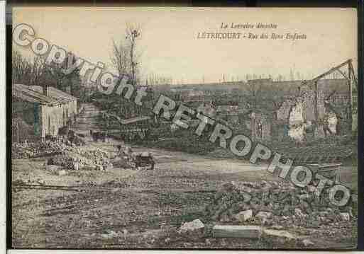 Ville de LETRICOURT Carte postale ancienne