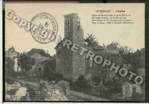 Ville de LETRICOURT Carte postale ancienne