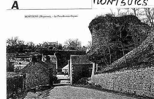 Ville de MONTSURS Carte postale ancienne