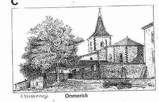 Ville de OMMERAY Carte postale ancienne