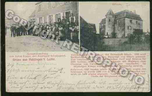 Ville de RAHLING Carte postale ancienne