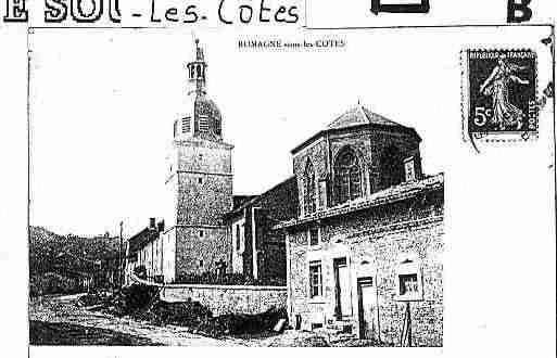 Ville de ROMAGNESOUSLESCOTES Carte postale ancienne