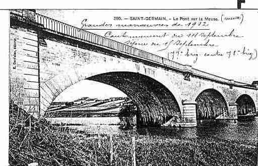 Ville de SAINTGERMAINSURMEUSE Carte postale ancienne