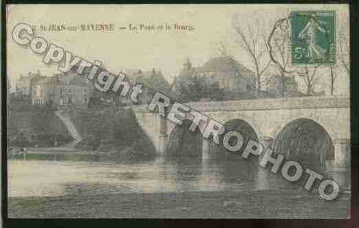Ville de SAINTJEANSURMAYENNE Carte postale ancienne