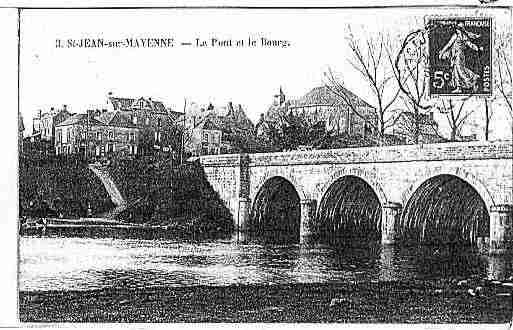 Ville de SAINTJEANSURMAYENNE Carte postale ancienne