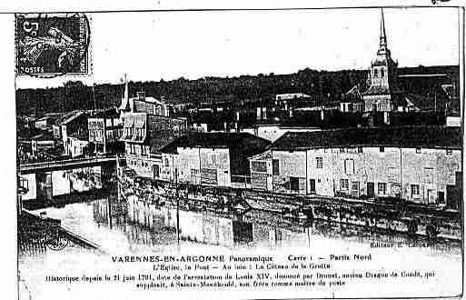 Ville de VARENNESENARGONNE Carte postale ancienne Ville de VARENNESENARGONNE Carte postale ancienne