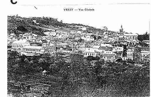 Ville de VERZY Carte postale ancienne