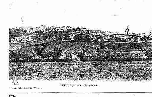 Ville de BAGNOLS Carte postale ancienne Ville de BAGNOLS Carte postale ancienne