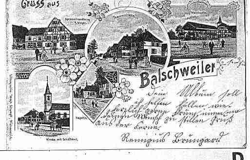 Ville de BALSCHWILLER Carte postale ancienne