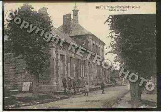 Ville de BEAULIEULESFONTAINES Carte postale ancienne