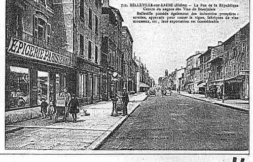 Ville de BELLEVILLE Carte postale ancienne