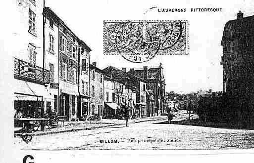 Ville de BILLOM Carte postale ancienne