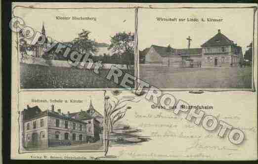 Ville de BISCHOFFSHEIM Carte postale ancienne