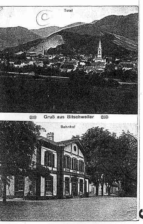 Ville de BITSCHWILLERLESTHANN Carte postale ancienne