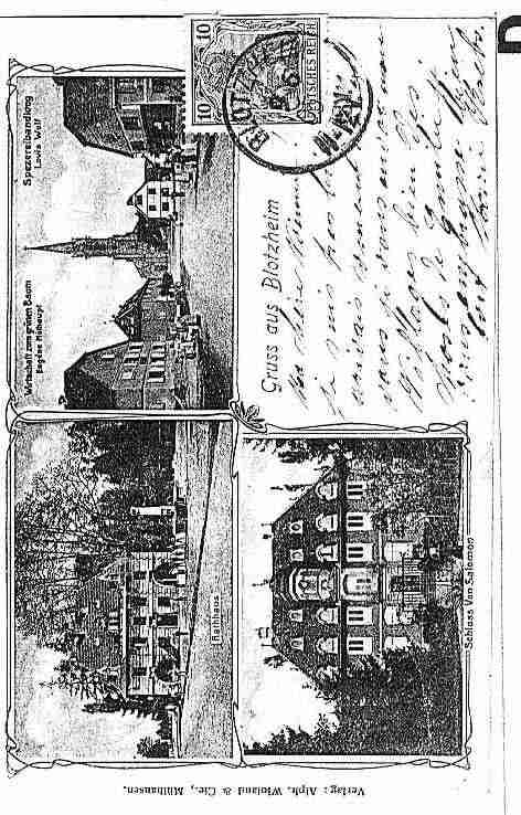 Ville de BLOTZHEIM Carte postale ancienne