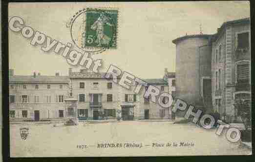 Ville de BRINDAS Carte postale ancienne