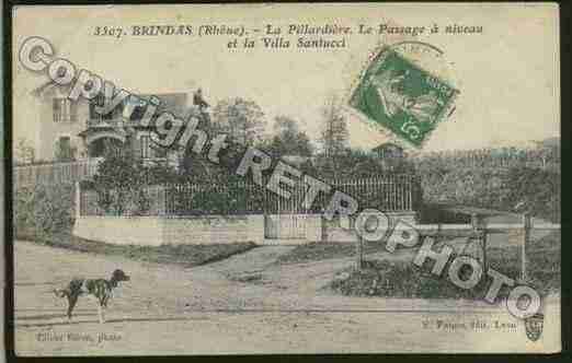 Ville de BRINDAS Carte postale ancienne