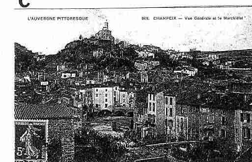 Ville de CHAMPEIX Carte postale ancienne