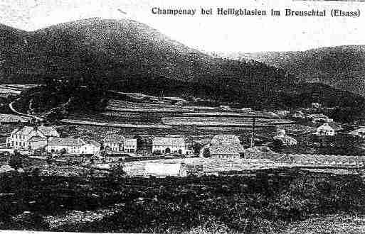 Ville de CHAMPENAY Carte postale ancienne