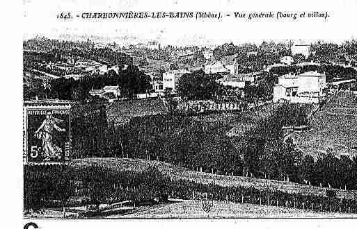 Ville de CHARBONNIERESLESBAINS Carte postale ancienne