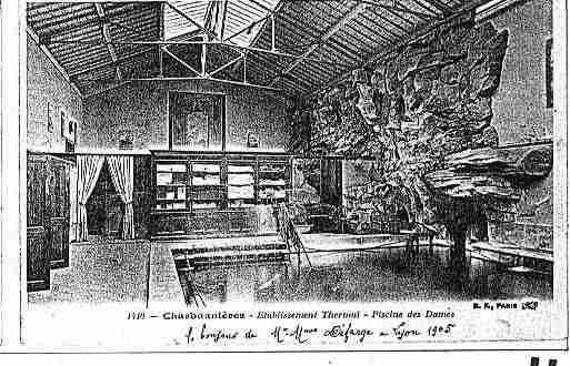 Ville de CHARBONNIERESLESBAINS Carte postale ancienne