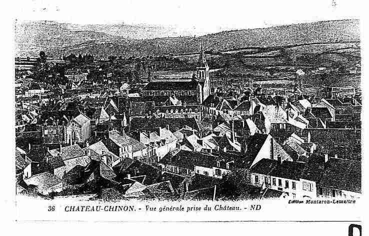 Ville de CHATEAUCHINON Carte postale ancienne