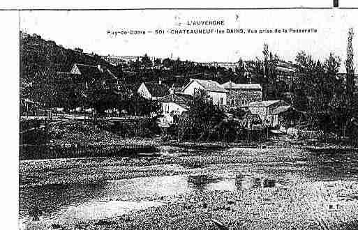 Ville de CHATEAUNEUFLESBAINS Carte postale ancienne