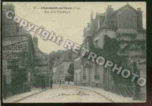 Ville de CHAUMONTENVEXIN Carte postale ancienne