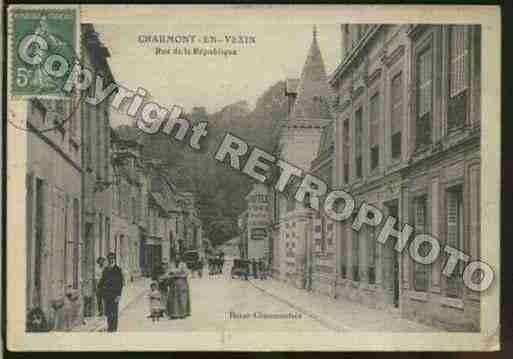 Ville de CHAUMONTENVEXIN Carte postale ancienne