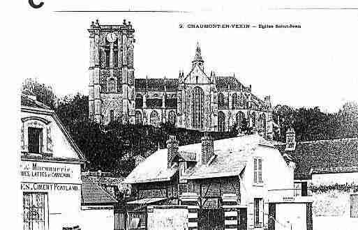 Ville de CHAUMONTENVEXIN Carte postale ancienne