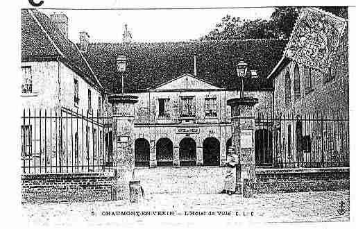 Ville de CHAUMONTENVEXIN Carte postale ancienne