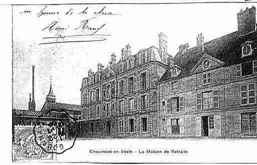 Ville de CHAUMONTENVEXIN Carte postale ancienne