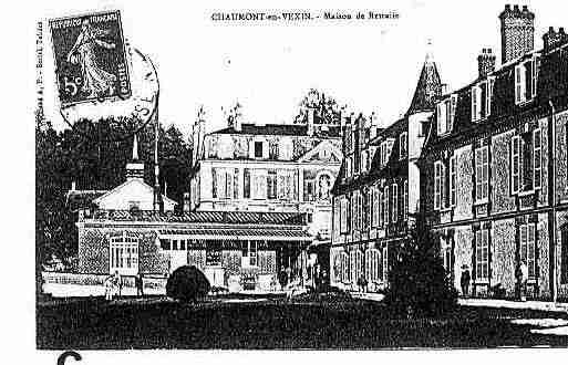 Ville de CHAUMONTENVEXIN Carte postale ancienne