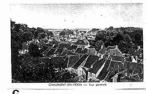 Ville de CHAUMONTENVEXIN Carte postale ancienne