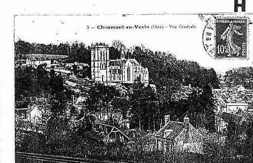 Ville de CHAUMONTENVEXIN Carte postale ancienne