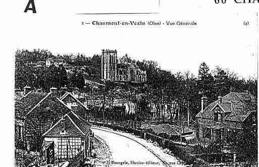 Ville de CHAUMONTENVEXIN Carte postale ancienne