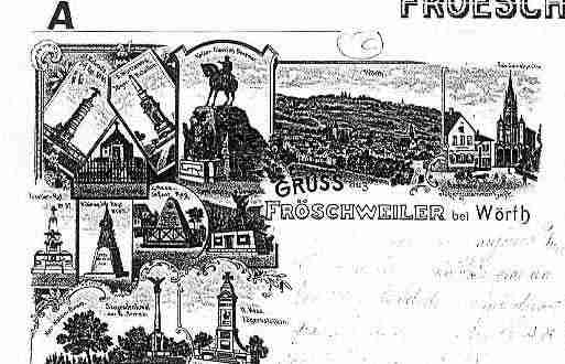 Ville de FROESCHWILLER Carte postale ancienne