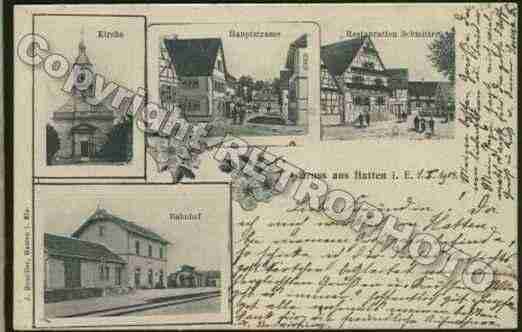 Ville de HATTEN Carte postale ancienne