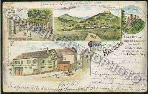 Ville de HUSSERENLESCHATEAUX Carte postale ancienne Ville de HUSSERENLESCHATEAUX Carte postale ancienne