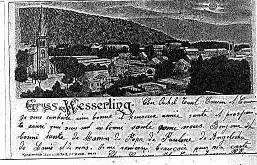 Ville de HUSSERENWESSERLING Carte postale ancienne