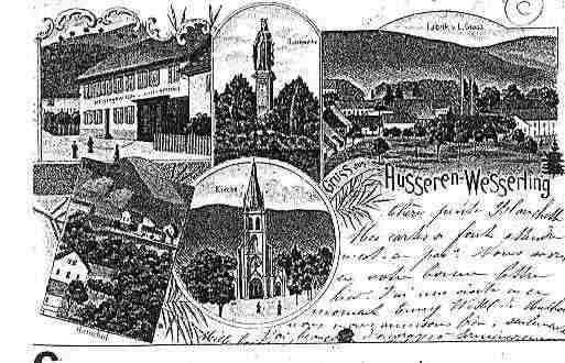 Ville de HUSSERENWESSERLING Carte postale ancienne