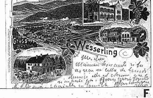 Ville de HUSSERENWESSERLING Carte postale ancienne