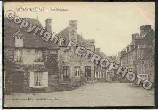 Ville de LONLAYL\\\'ABBAYE Carte postale ancienne